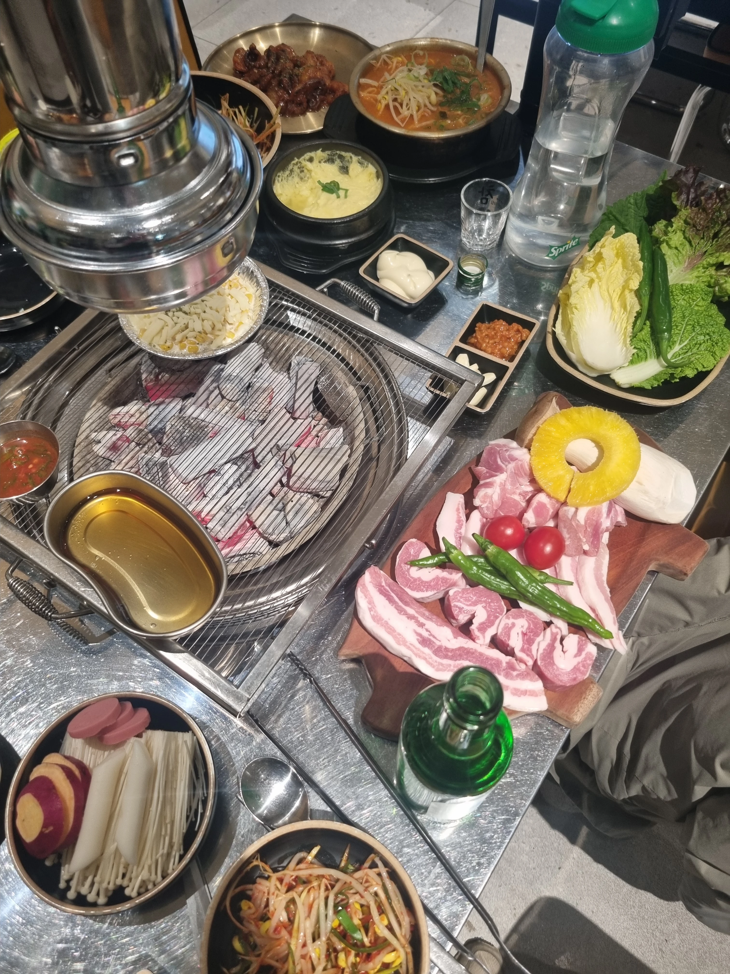 소주랑 모듬고기