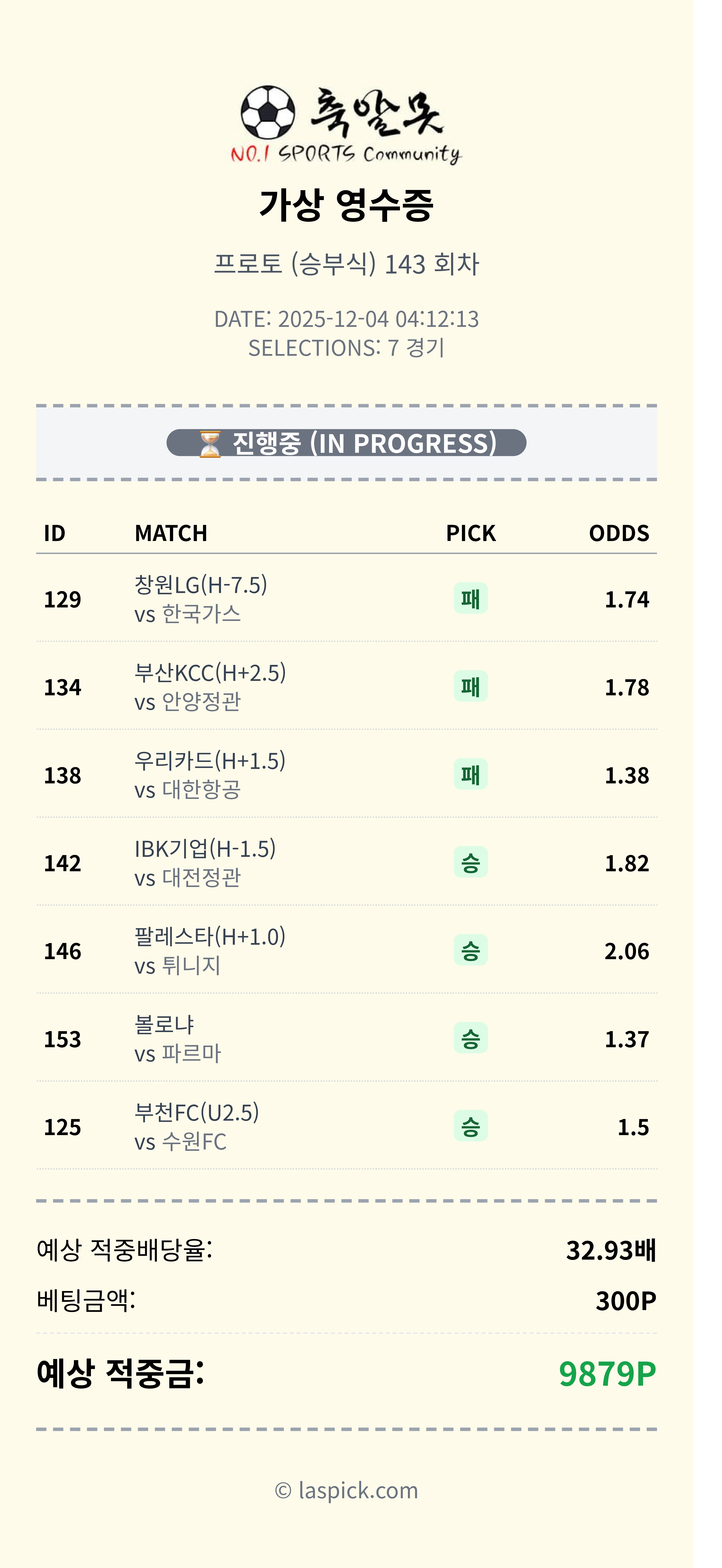 배당왕 도전픽 공유 적중