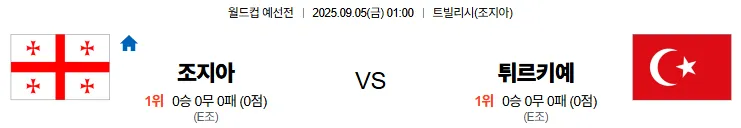 9월5일 조지아 튀르키예 스포츠분석 토진사 토토사이트