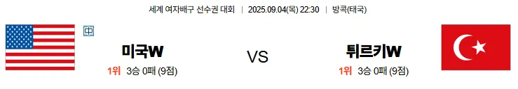 9월4일 미국 튀르키예 스포츠분석 토진사 토토사이트